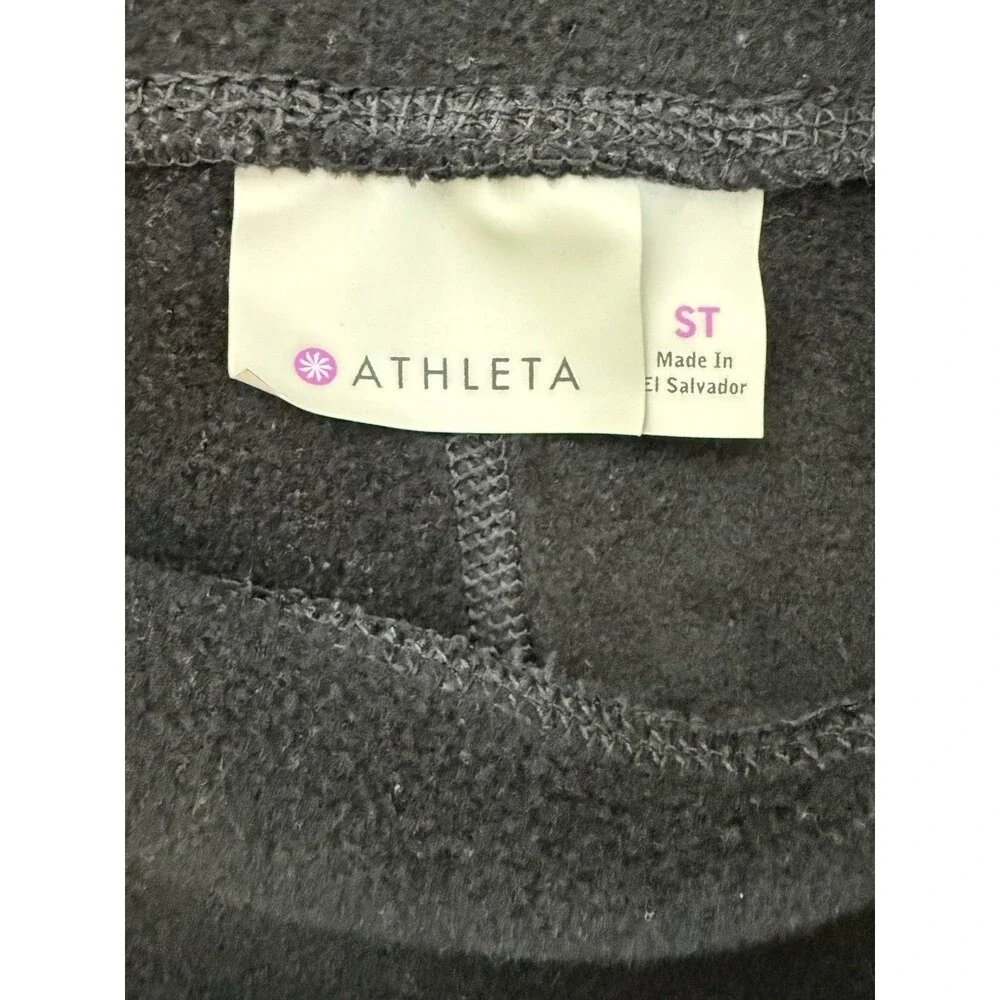 Athleta Polartec Powerlift Pants Womens Small Tall Black Fleece Bootcut Zip